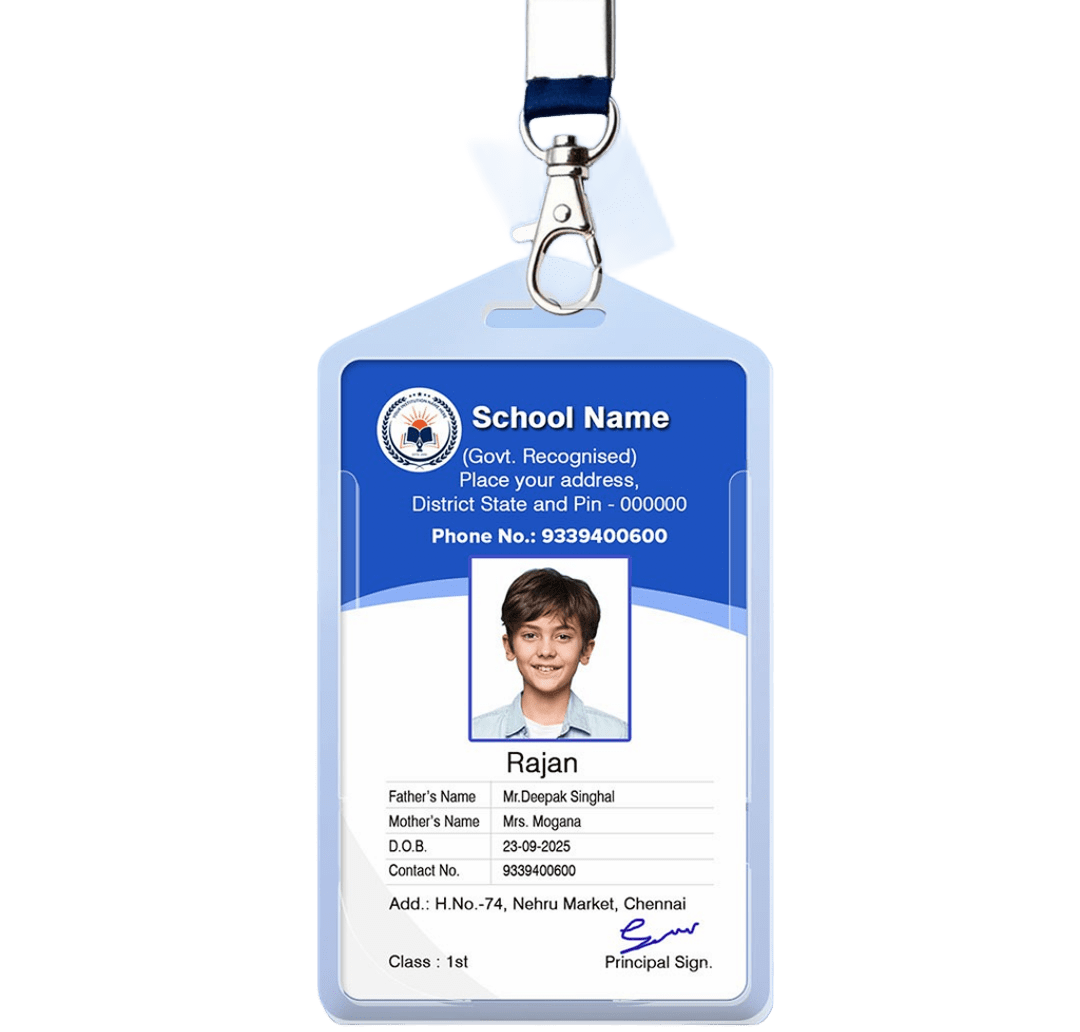 Student Id Card (KG School, Mission, Any Type School Card)