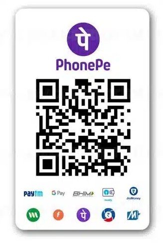 Phonpe, Google Pay, Paytm QR Code Print