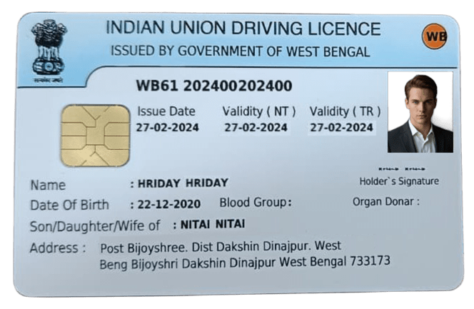 Driving License With Chip Card